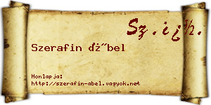 Szerafin Ábel névjegykártya